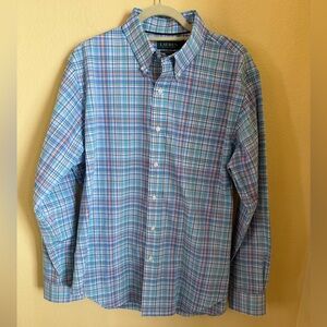Lauren Ralph Lauren Classic Fit Stretch Non Iron Button Down Shirt Size 17 36/37